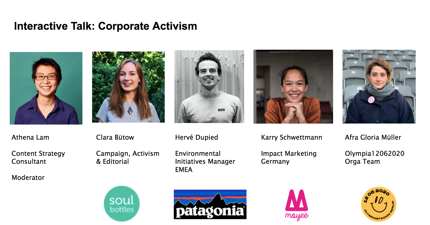 Corporate Activism panel with soulbottles, Patagonia, Moyee Coffee, and Olympia1206202