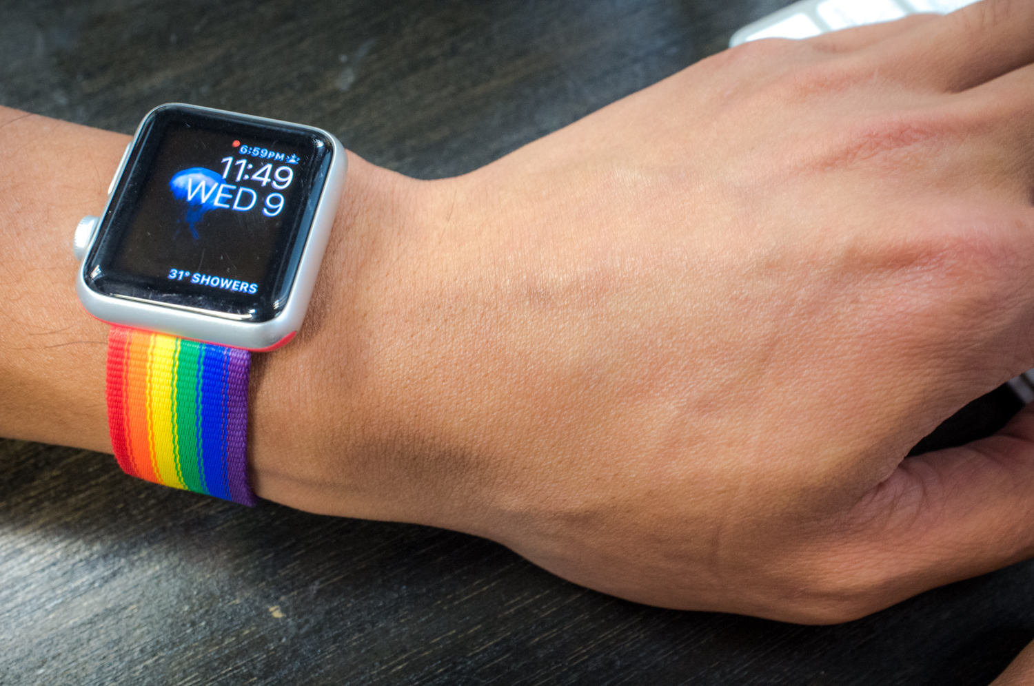 Rainbow apple watch strap